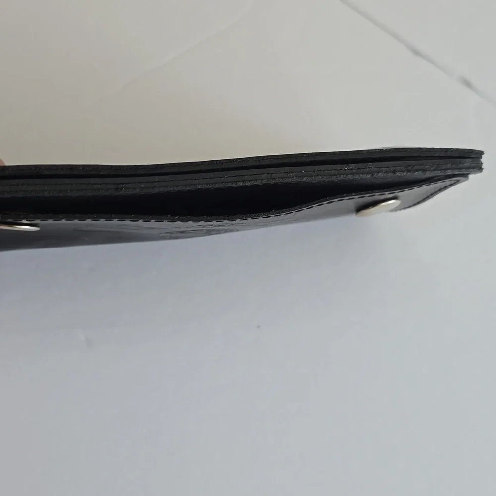 Vintage Motorcyles USA Genuine Leather Biker Trucker Black Wallet